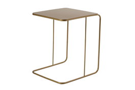 Hanah Home Mesa Lateral de Metal Dorado Shb-011-A